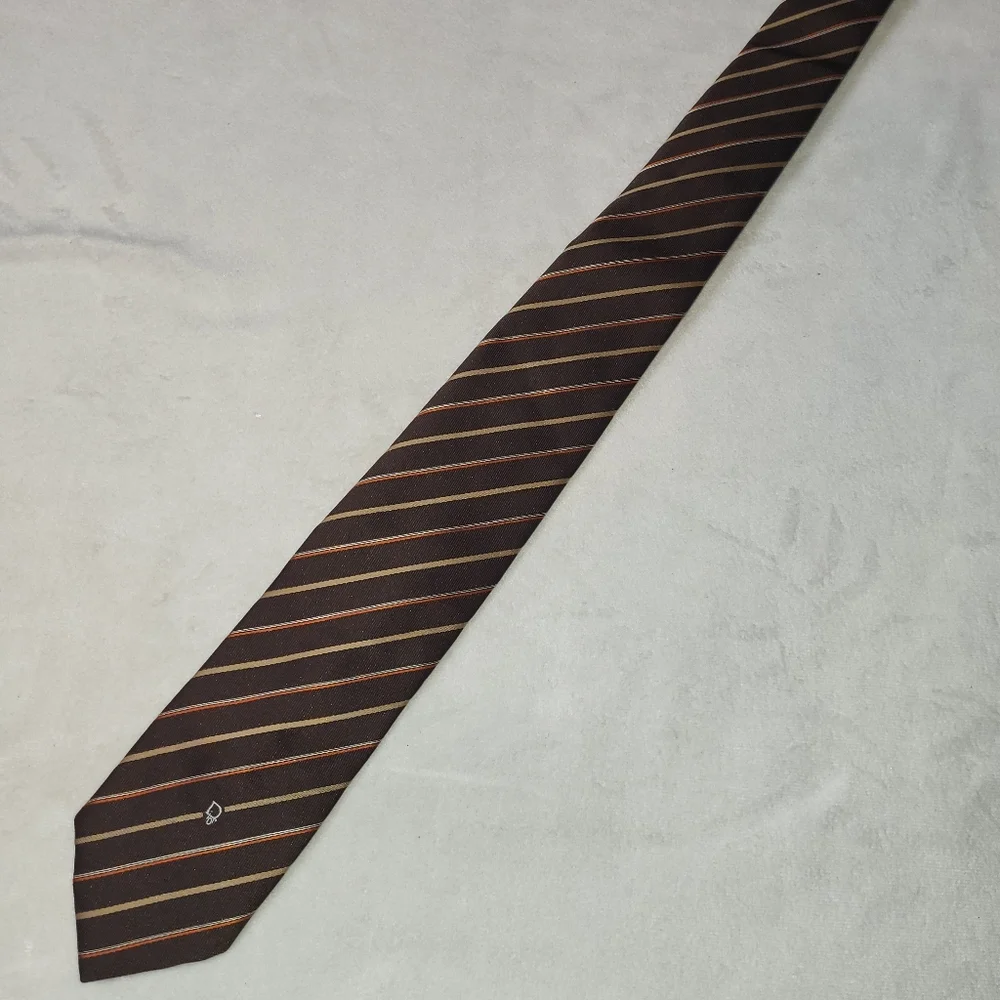 Christian Dior‎ Poly Silk Blend Tie Stripes